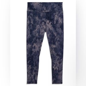 Lululemon align high rise pants, size 10-Large dark blue grey white tiedye